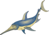Blue And Yellow Ichthyosaurus Clip Art